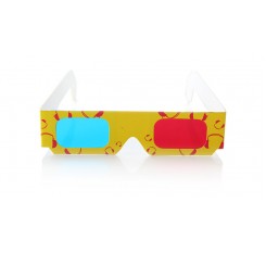 Disposable Anaglyphic Red + Cyan Paper 3D Glasses