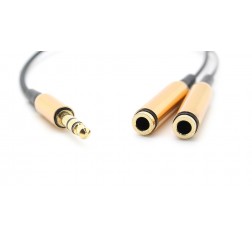 3.5mm Male to Dual Female Audio Split Adapter Cable
