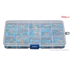 0.1nF- 22nF Ceramic Electrolytic Capacitors Value-Pack (300 Pieces)