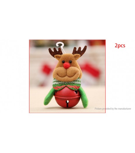 Bell Deer Styled Hanging Ornament Christmas Decor (2-Pack)