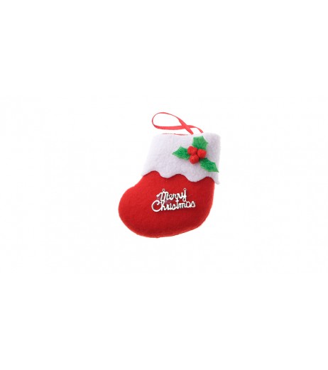 Festive Christmas Stocking Style Christmas Tree Decorations Hanging Ornaments (2-Pack)