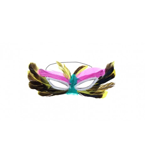 Pure Feather Mask for Ball Party (5-Pack / Random Color)